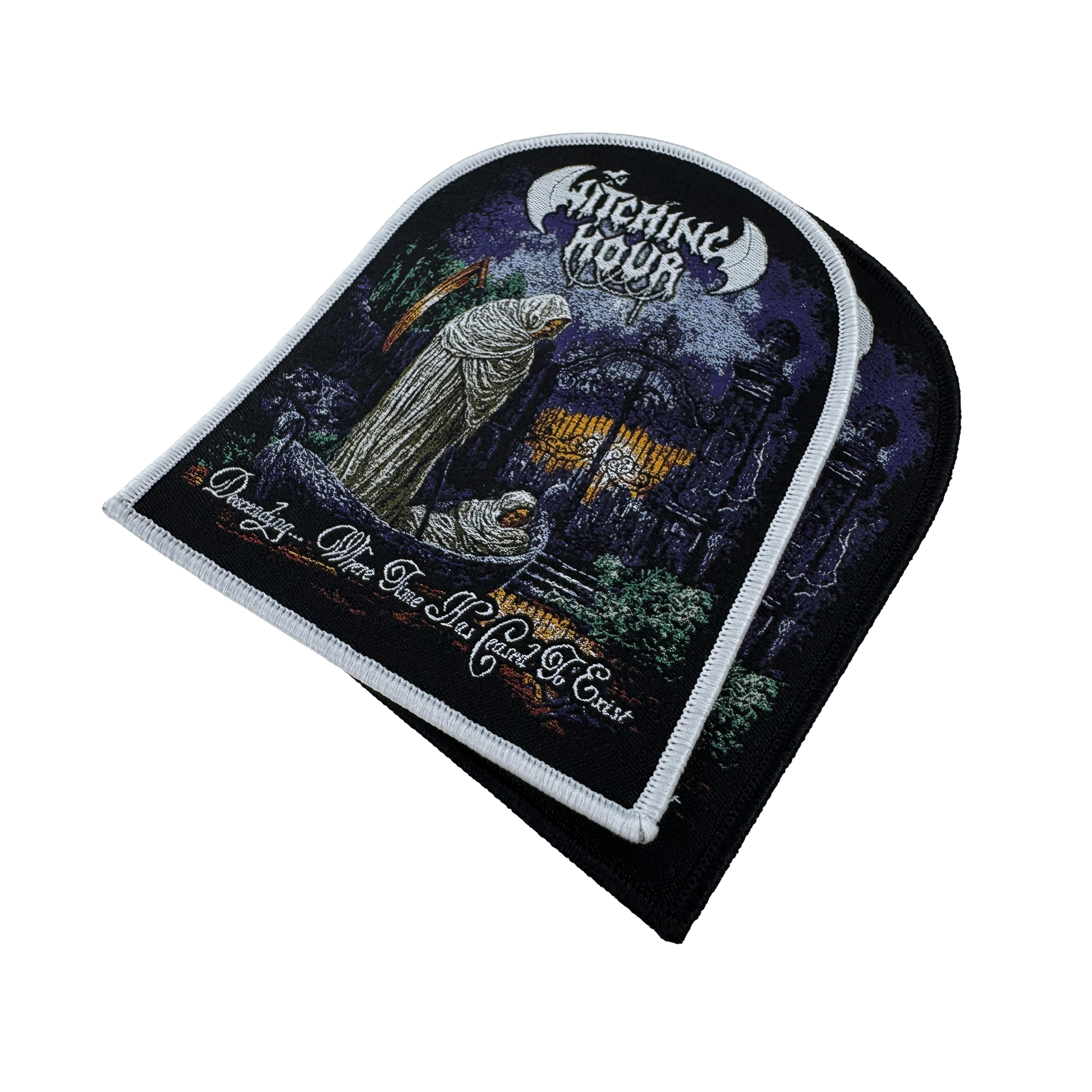 Temporal Dimensions Patches Witching Hour Descending Where Time Has Ceased to Exist Metal Woven Patches