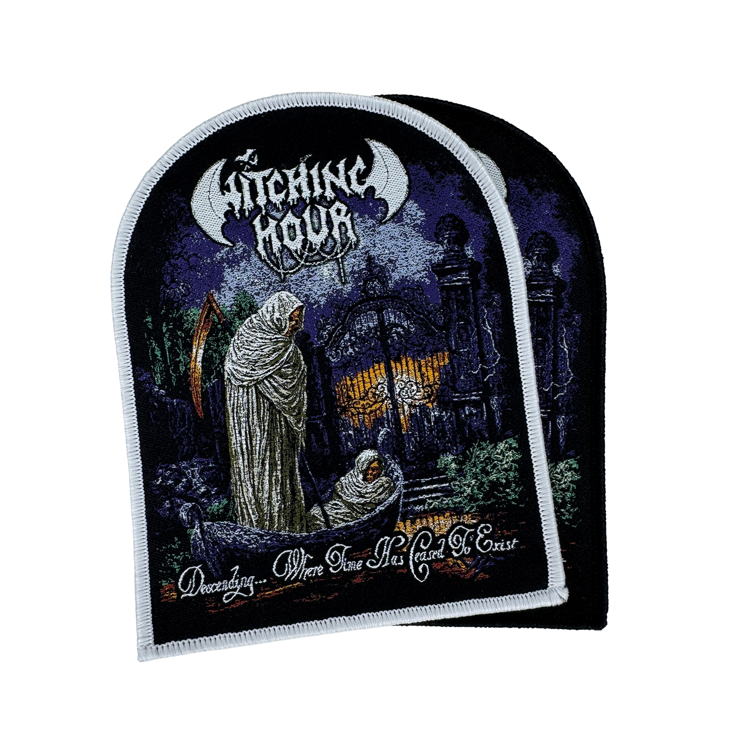 Temporal Dimensions Patches Witching Hour Descending Where Time Has Ceased to Exist Woven Patches