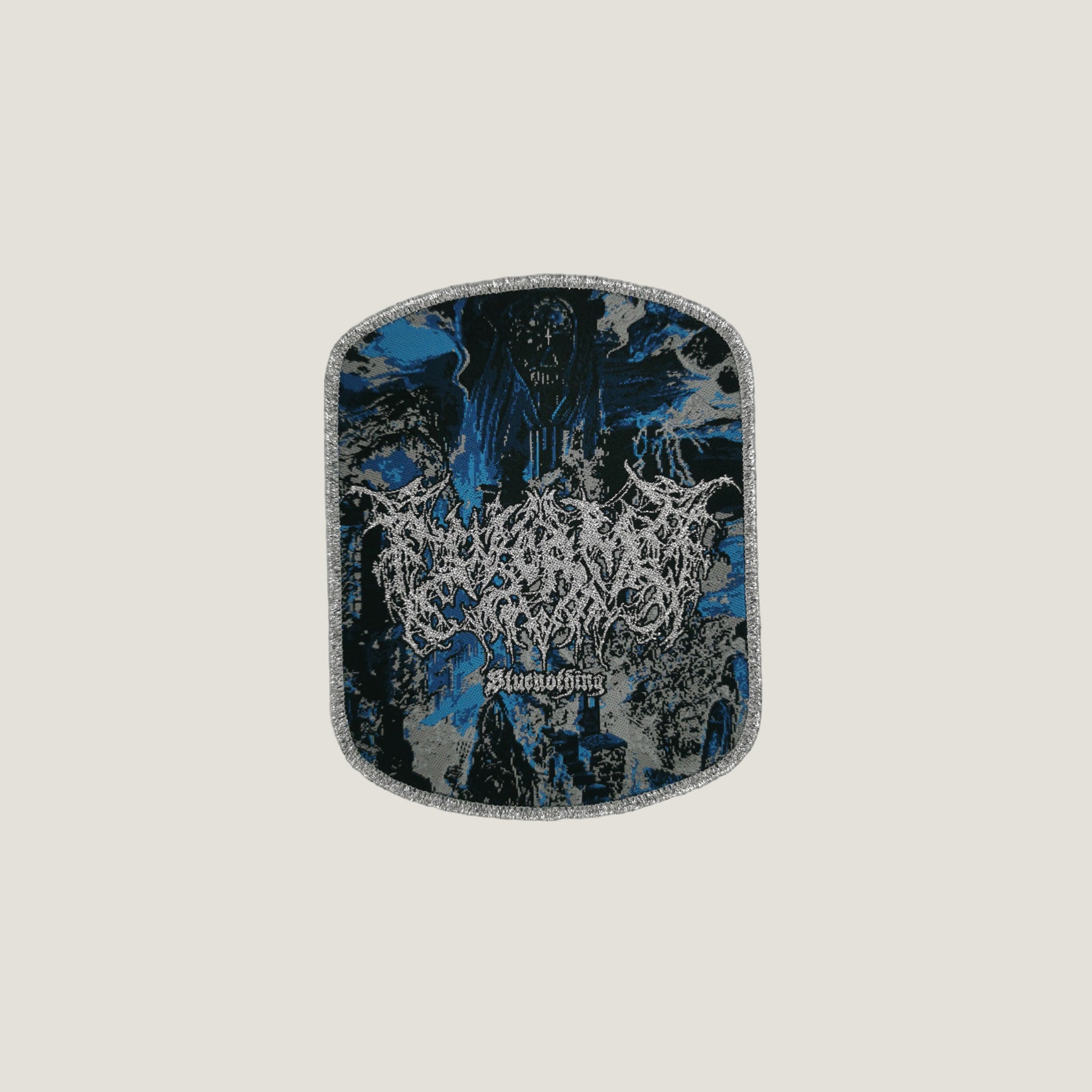 Temporal Dimensions Patches Worm Bluenothing Silver Glitter Border Woven Patch