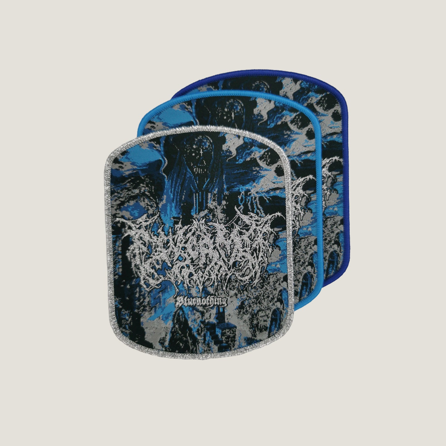 Temporal Dimensions Patches Worm Bluenothing Woven Patches