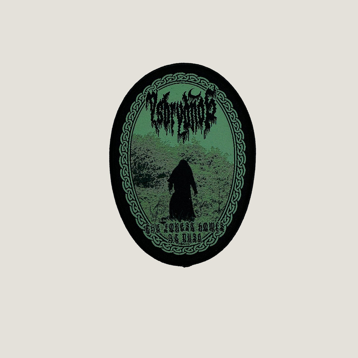 Temporal Dimensions Patches Ysbrydnos The Forest Howls at Dusk Black Border Woven Patch