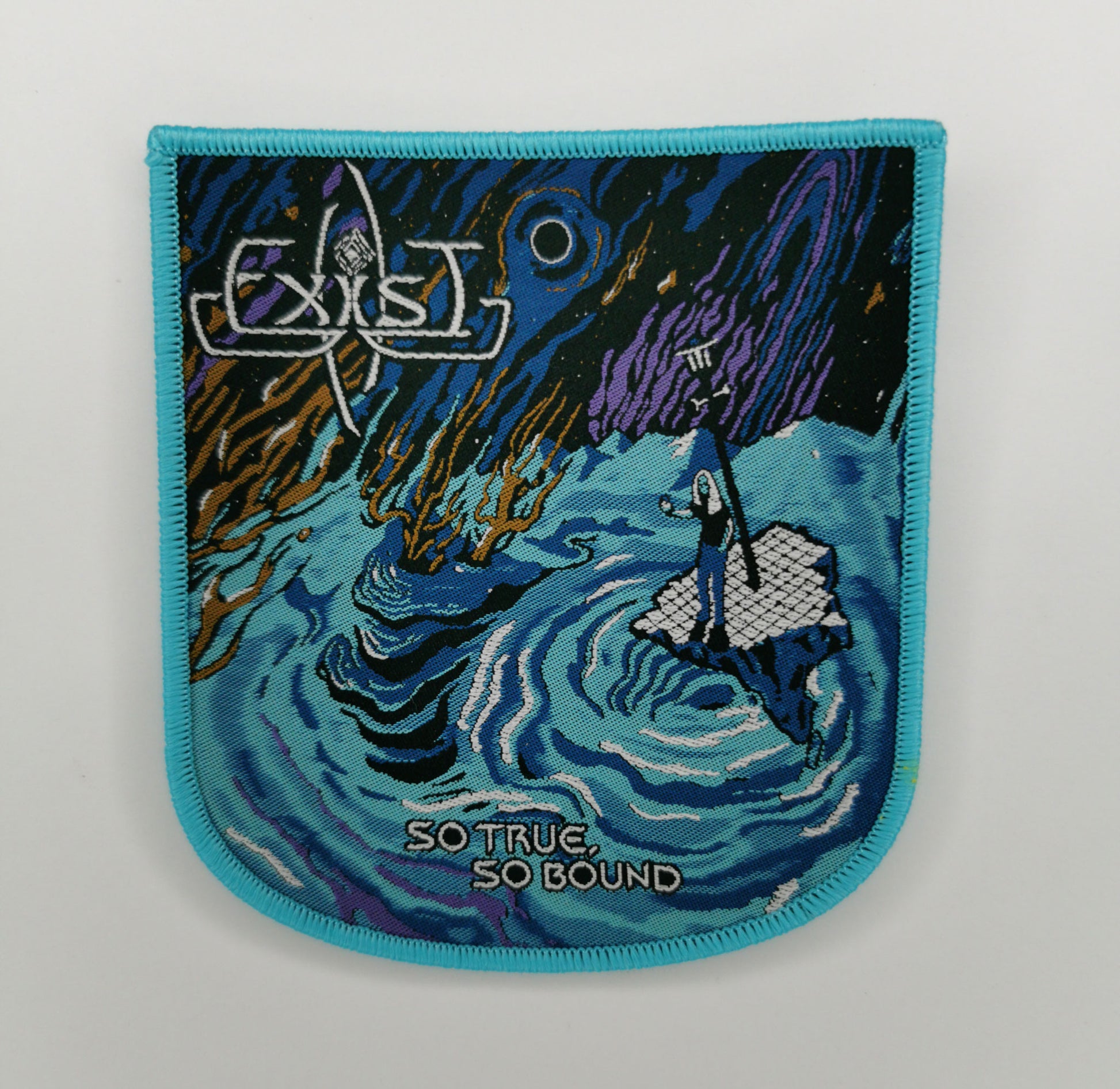 Exist So True So Bound Light Blue Border Woven Patch American Progressive Metal