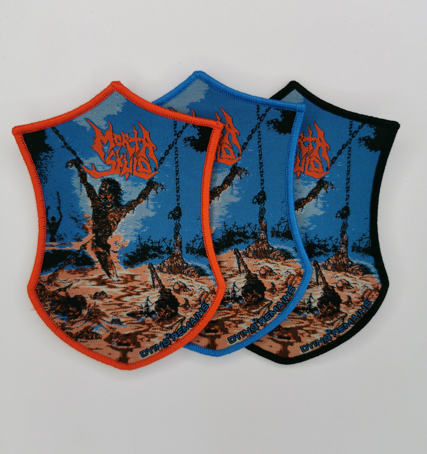 TDP Morta Skuld Dying Remains Metal Woven Patches