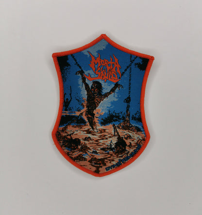 TDP Morta Skuld Dying Remains Red Border Woven Patch