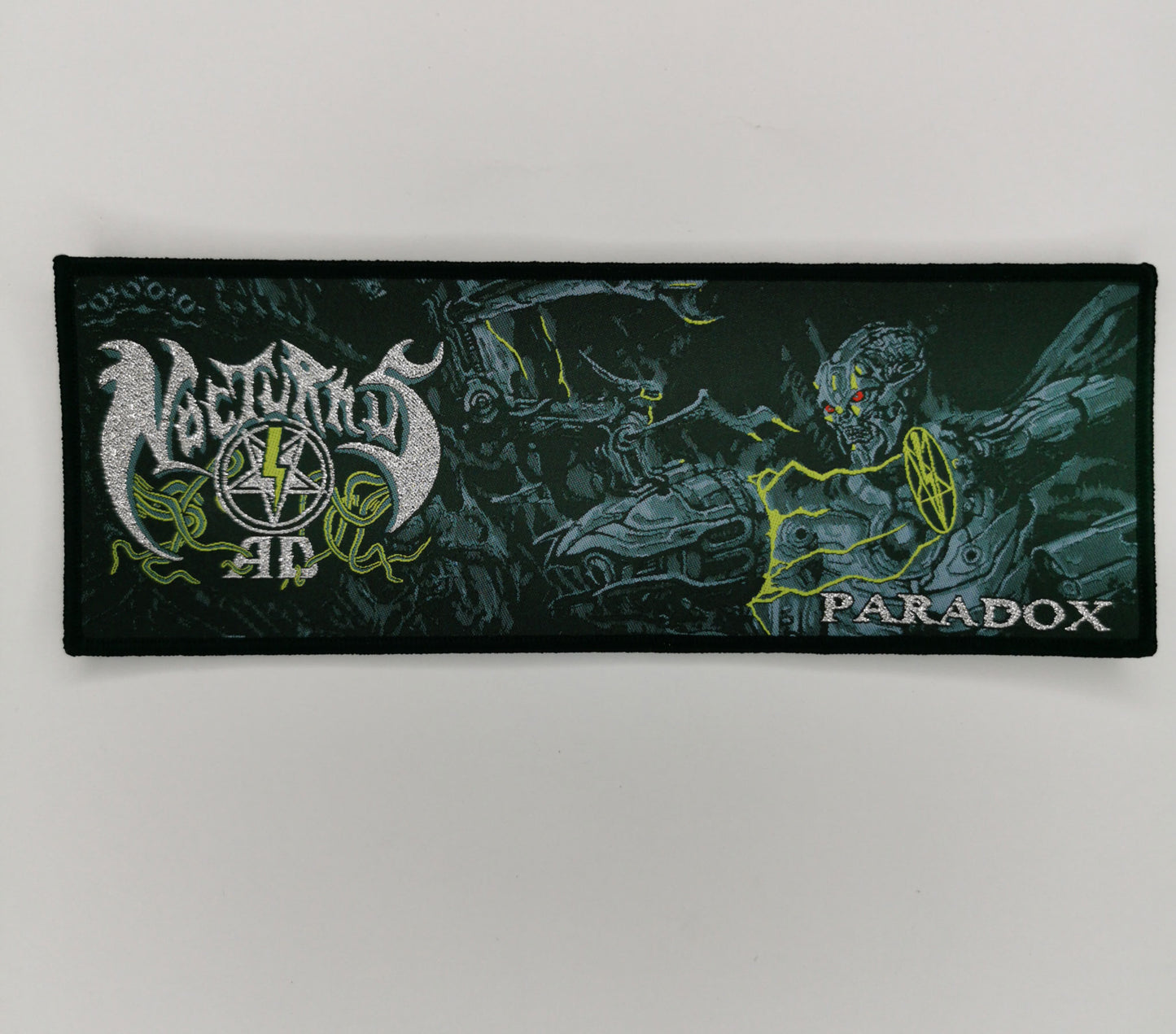 Nocturnus Paradox Black Border Strip Woven Patch American Technical/Sci-Fi/Occult Metal