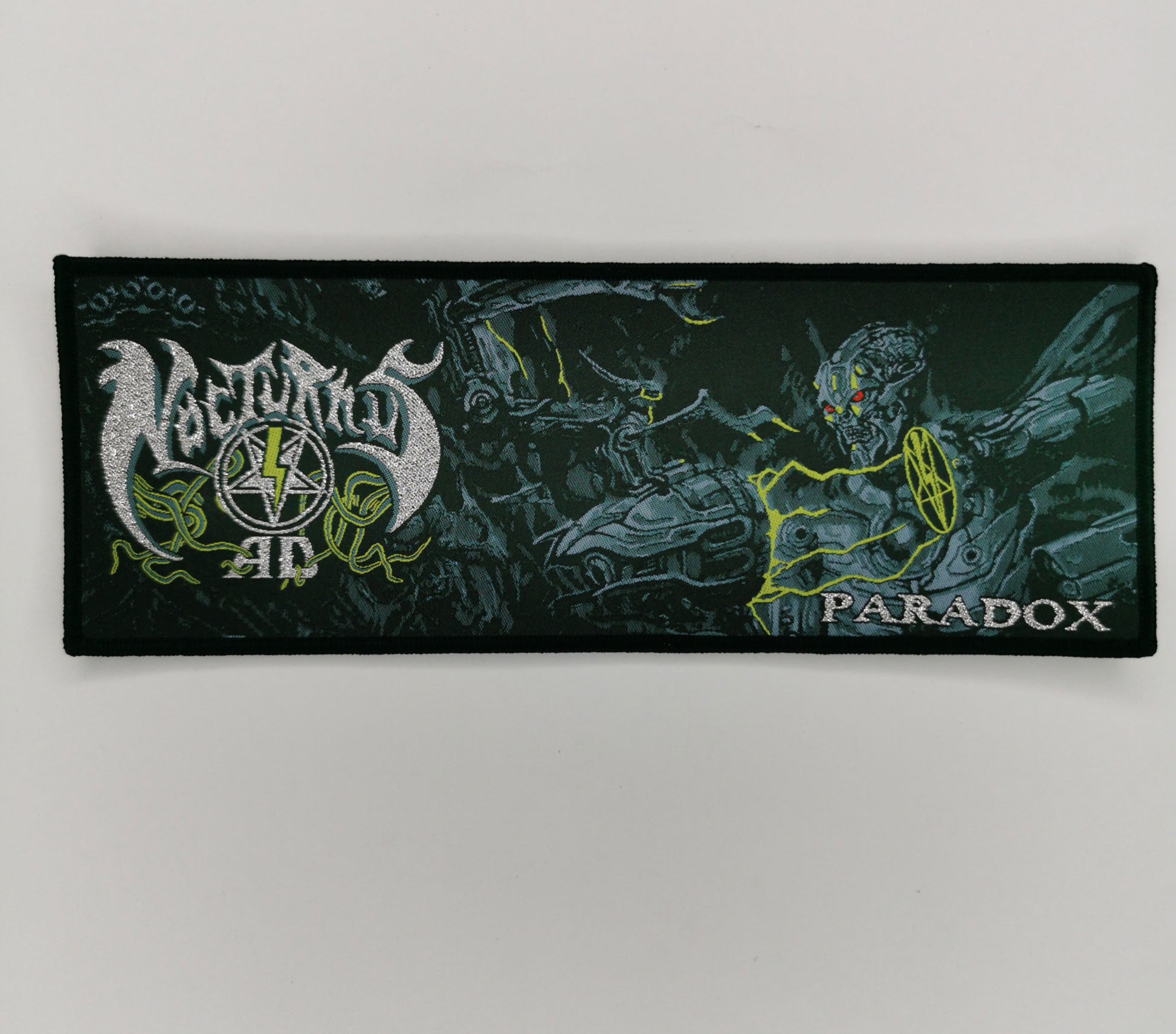 Nocturnus Paradox Black Border Strip Woven Patch American Technical/Sci-Fi/Occult Metal