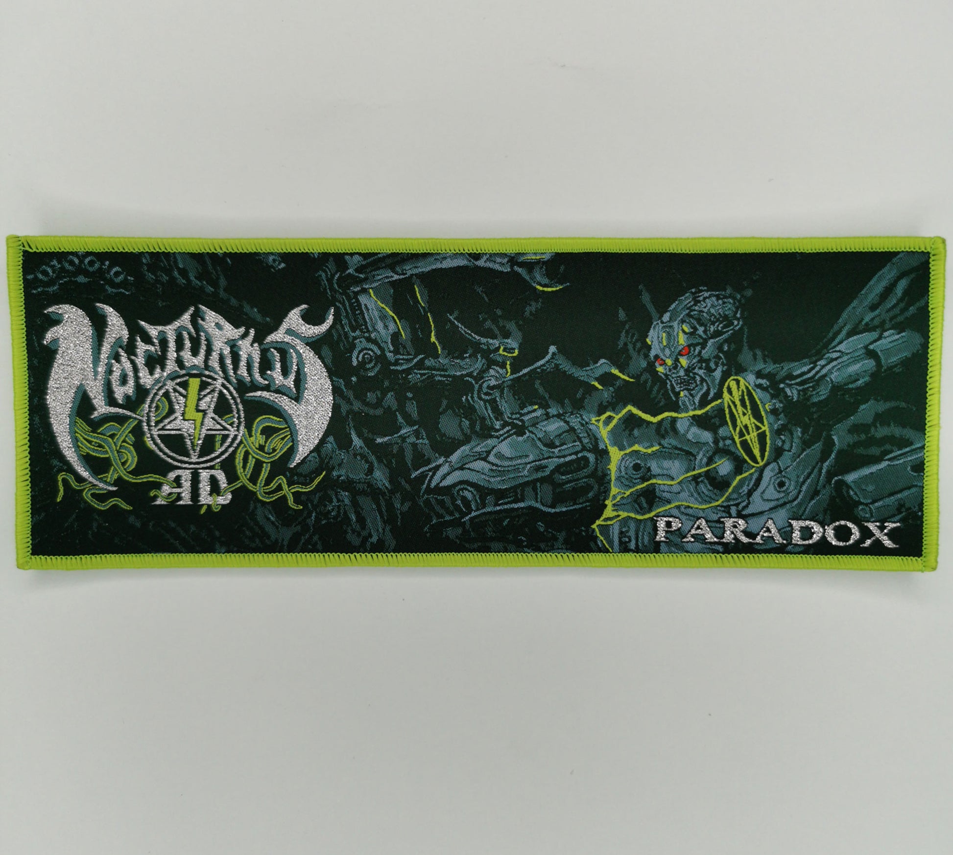 Nocturnus Paradox Green Border Strip Woven Patch American Technical/Sci-Fi/Occult Metal