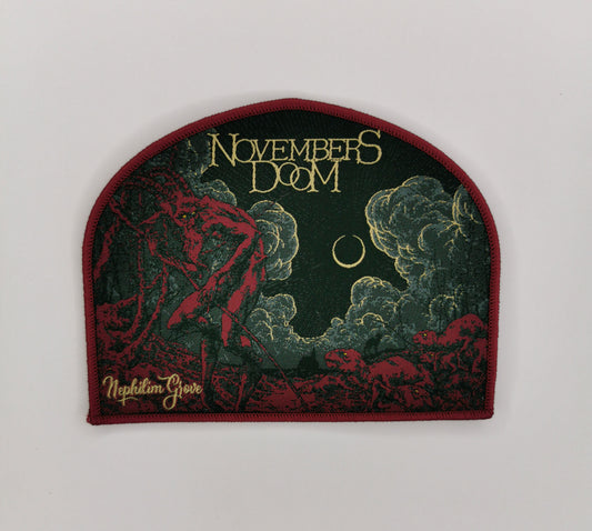 TDP Novembers Doom Nephilim Grove Dark Red Border Woven Patch