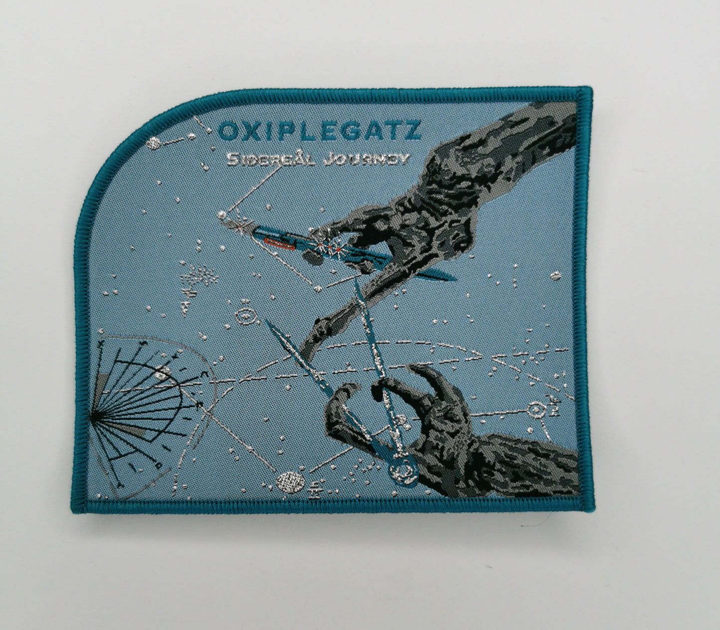 Oxiplegatz Sidereal Journey Blue Border Woven Patch Swedish Symphonic Avant-garde Black Metal