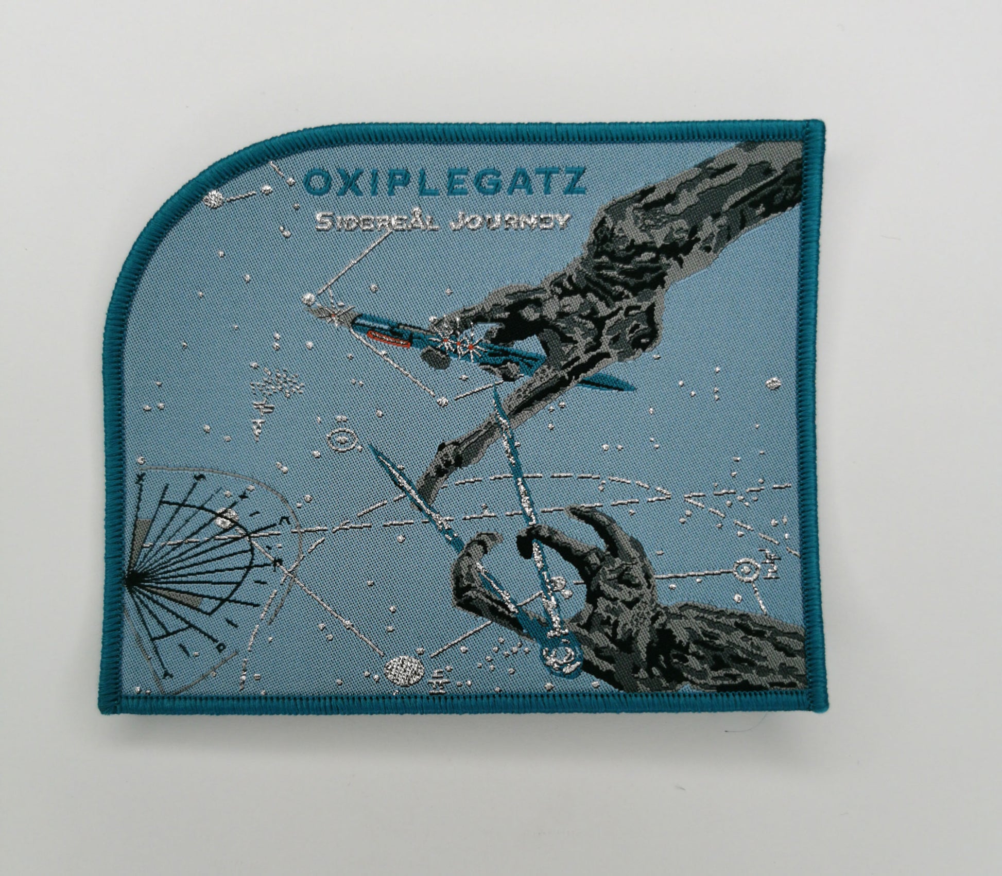 Oxiplegatz Sidereal Journey Blue Border Woven Patch Swedish Symphonic Avant-garde Black Metal