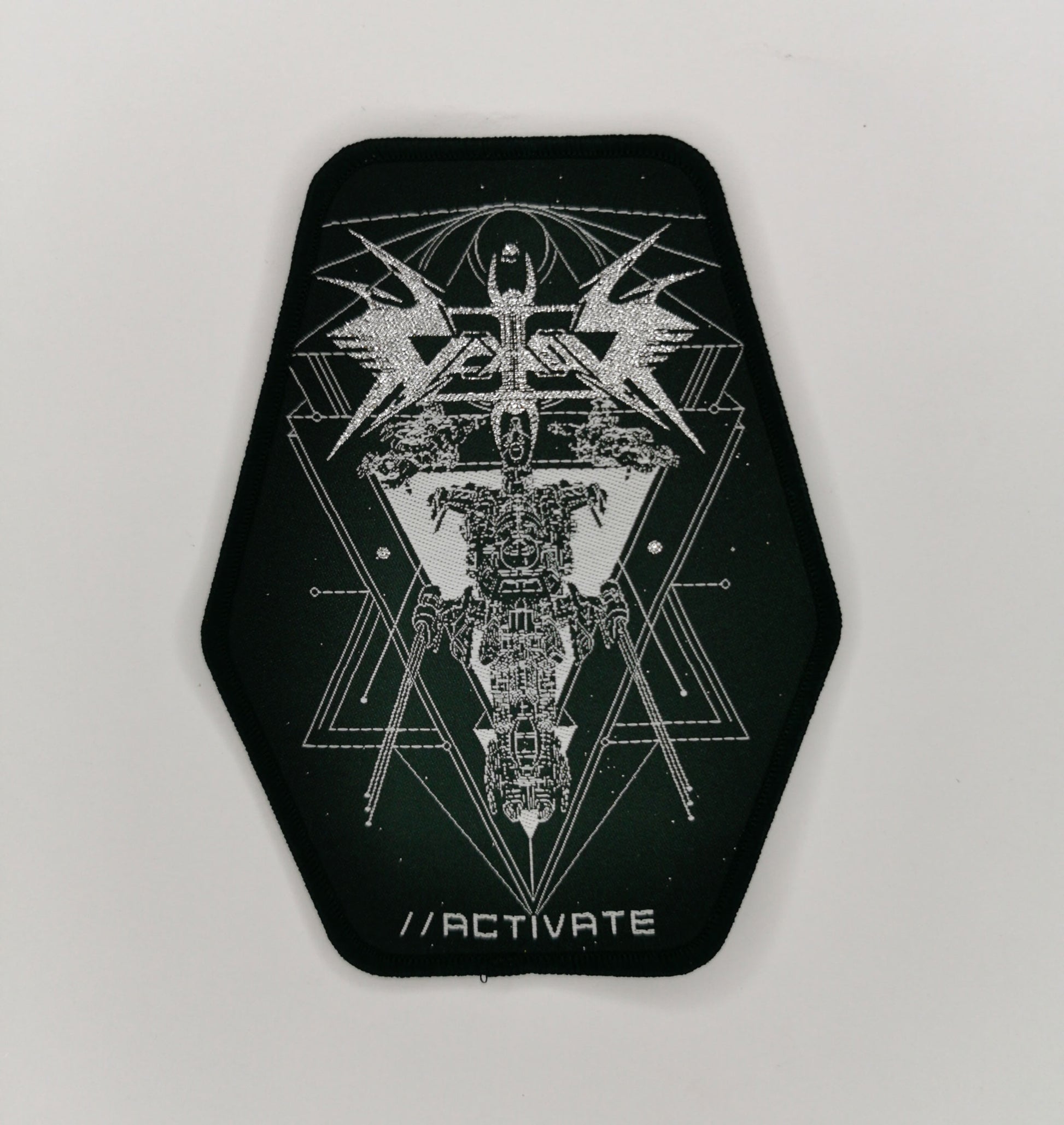 Vektor Activate Black Border Woven Patch Progressive Thrash Metal