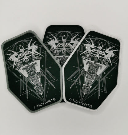 Vektor Activate Gray, White and Black Border Woven Patches Progressive Thrash Metal